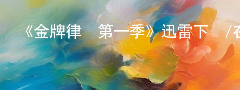 蔡洪華的動漫綜藝大全,《金牌律師第一季》迅雷下載/在線觀看-都市情感-美劇天堂